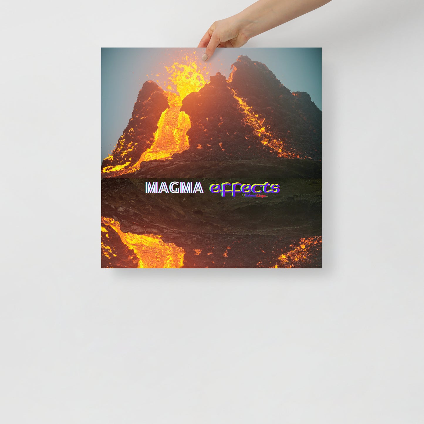 Volcano Magma Effects, Lava Flowing, Poster