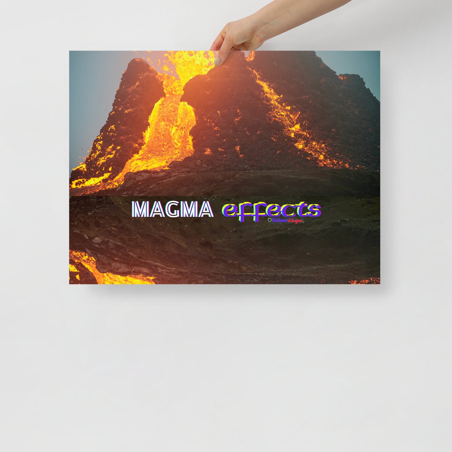 Volcano Magma Effects, Lava Flowing, Poster