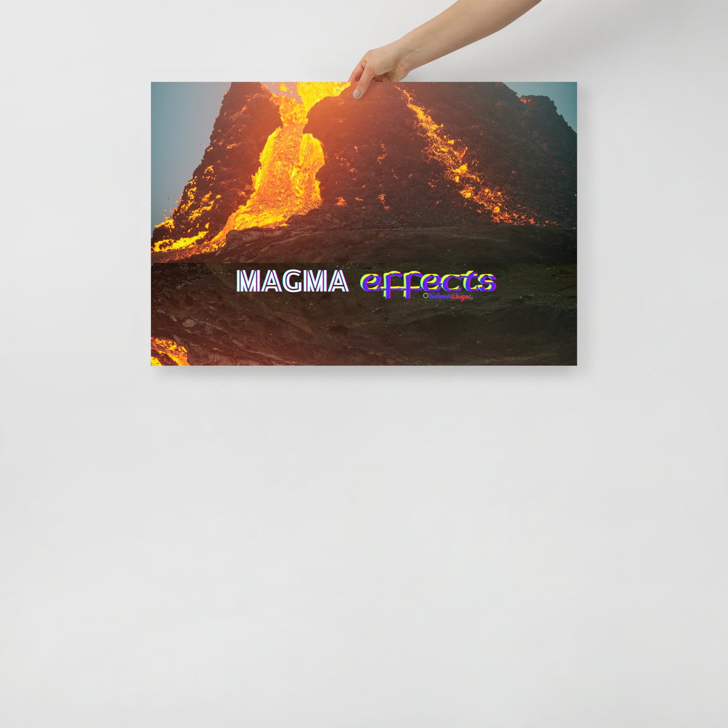 Volcano Magma Effects, Lava Flowing, Poster