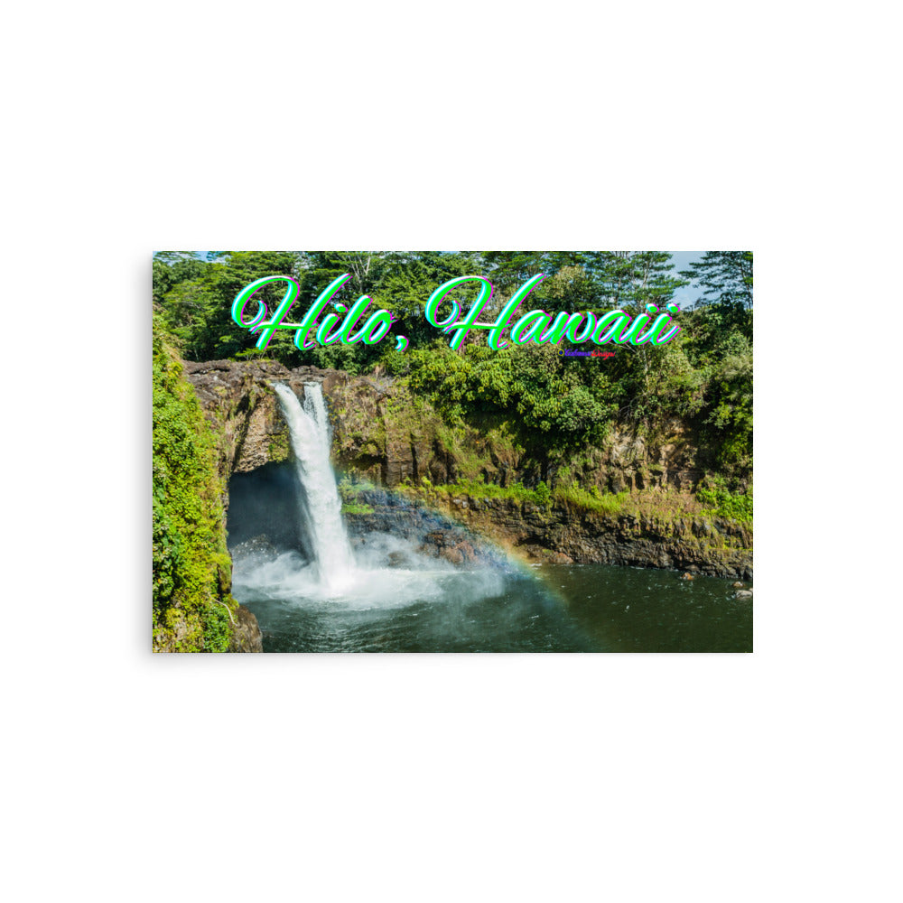 Rainbow, Water Falls in Hilo Hawaii, Poster