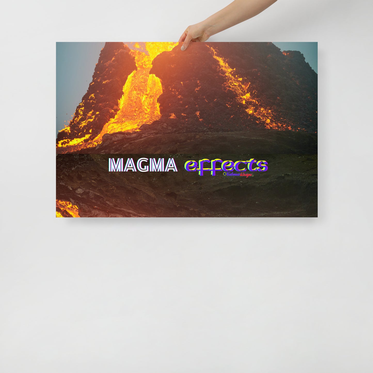 Volcano Magma Effects, Lava Flowing, Poster