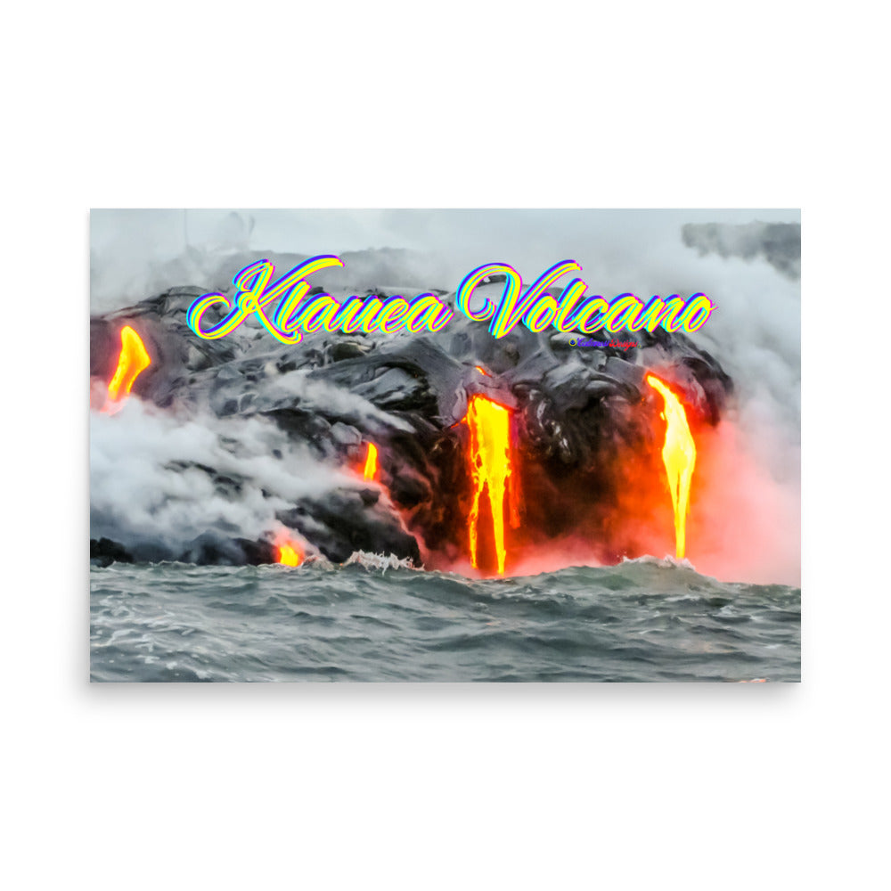 Klauea Volcano in Big Island Hawaii, Poster