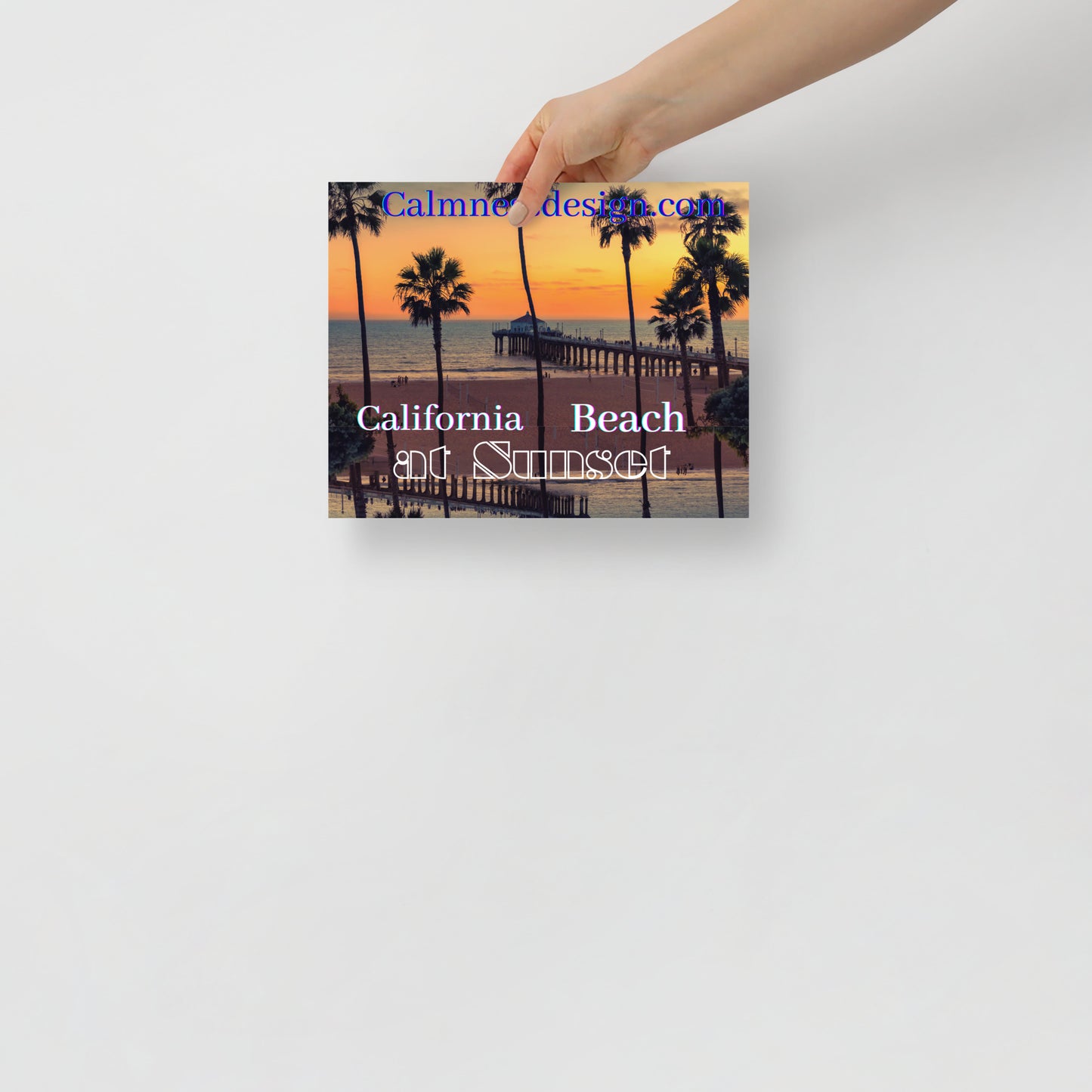 California Beach at Sunset, calmnessdesign.com, Poster