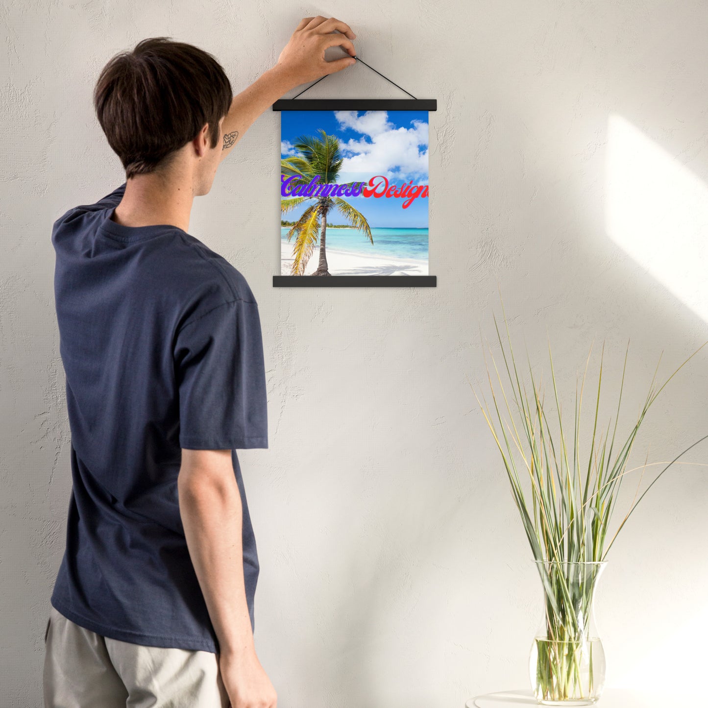 Beautiful Caribbean Beach, Poster with hangers