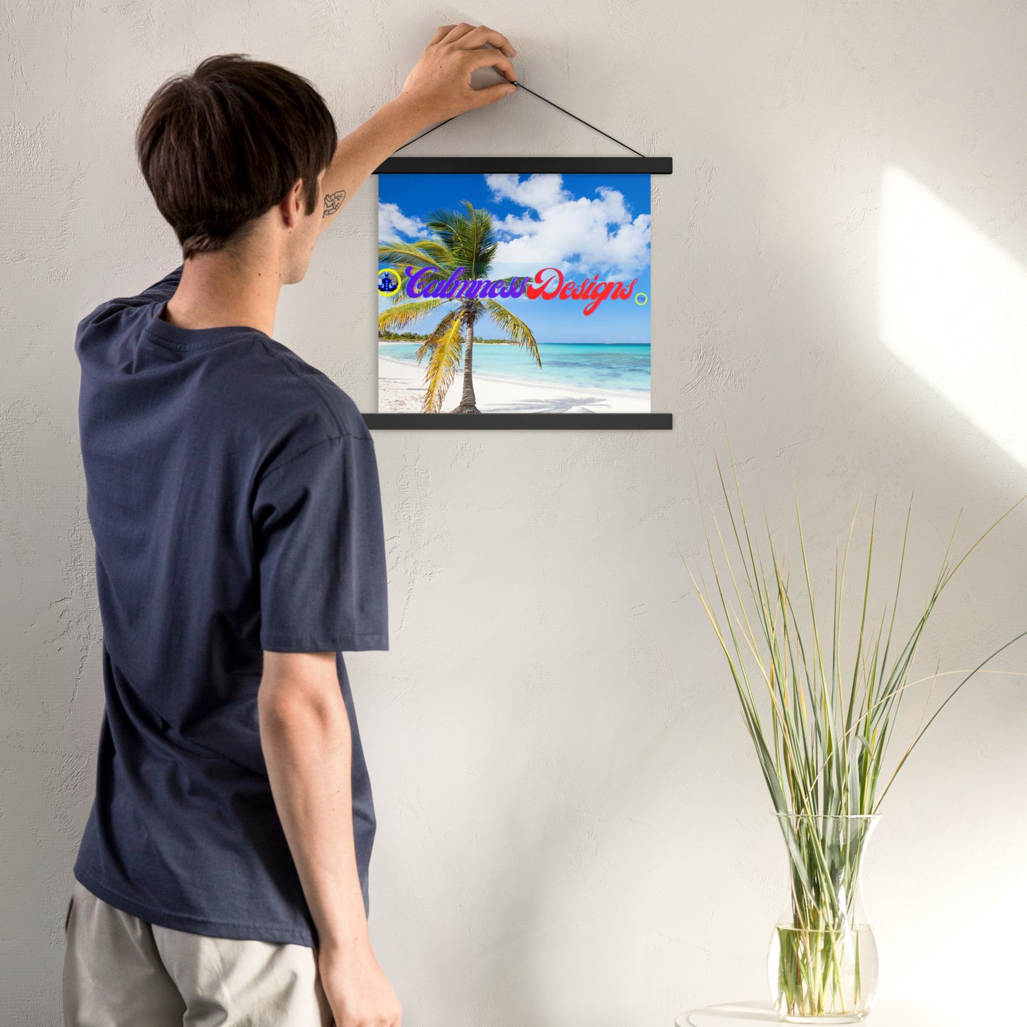 Beautiful Caribbean Beach, Poster with hangers
