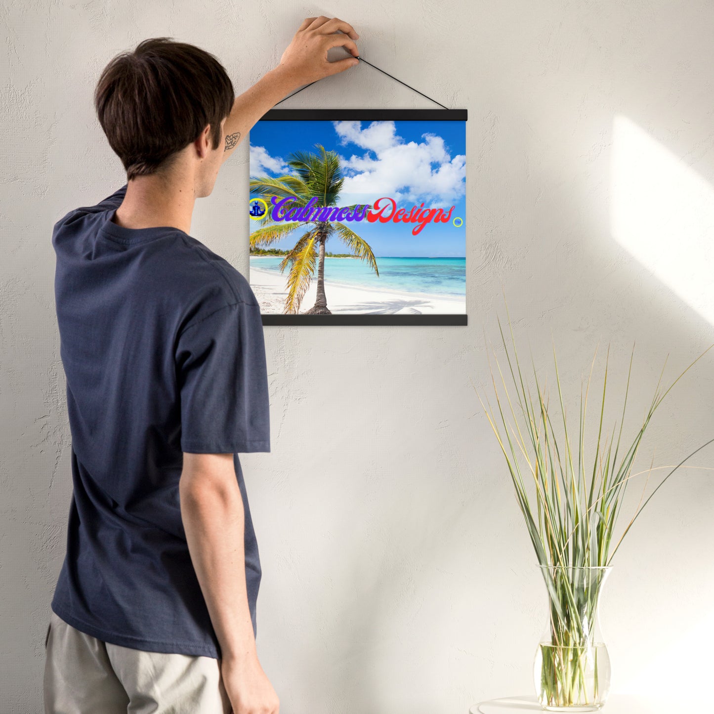 Beautiful Caribbean Beach, Poster with hangers