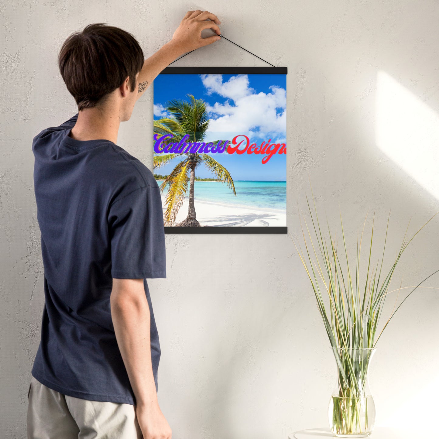 Beautiful Caribbean Beach, Poster with hangers