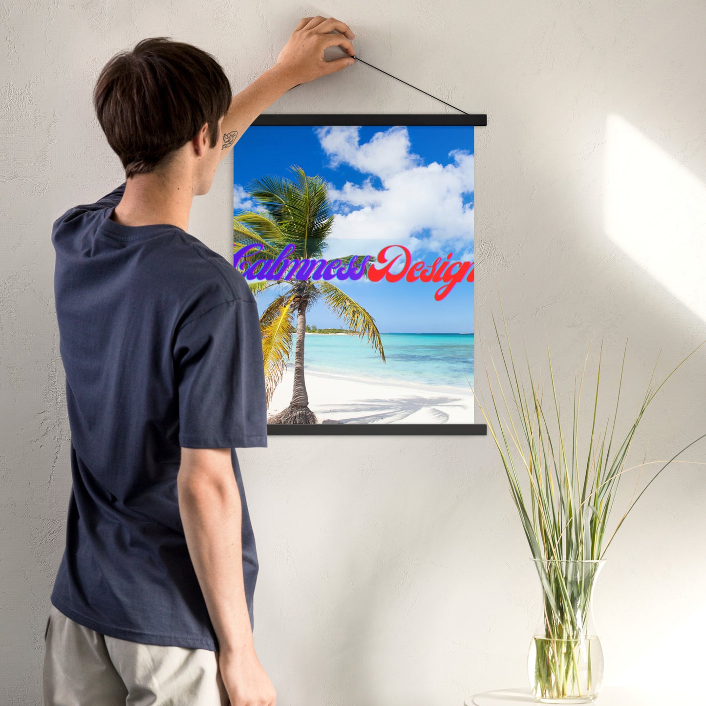 Beautiful Caribbean Beach, Poster with hangers