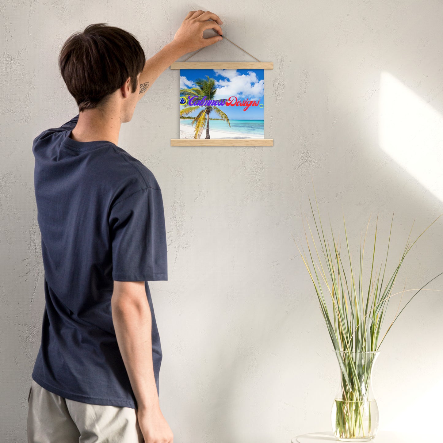 Beautiful Caribbean Beach, Poster with hangers