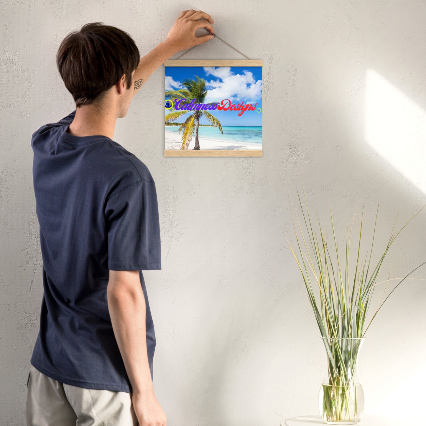 Beautiful Caribbean Beach, Poster with hangers