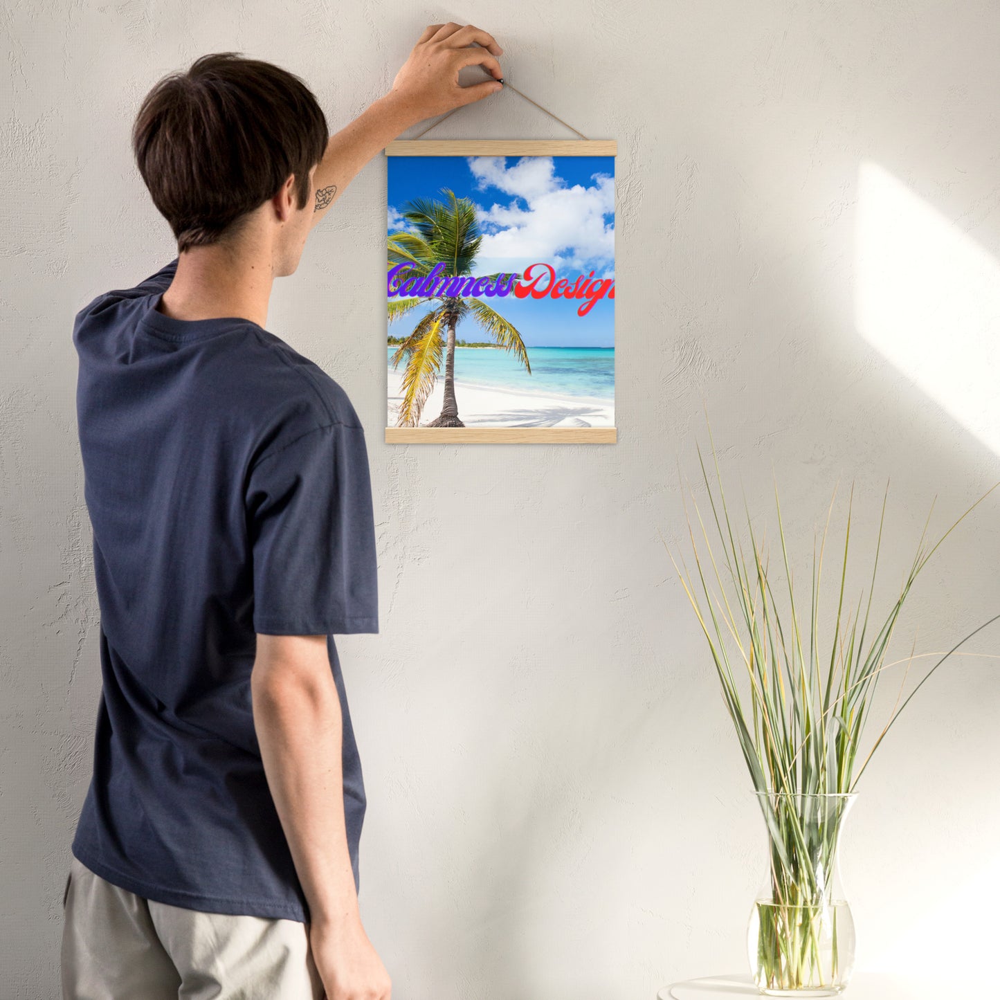 Beautiful Caribbean Beach, Poster with hangers