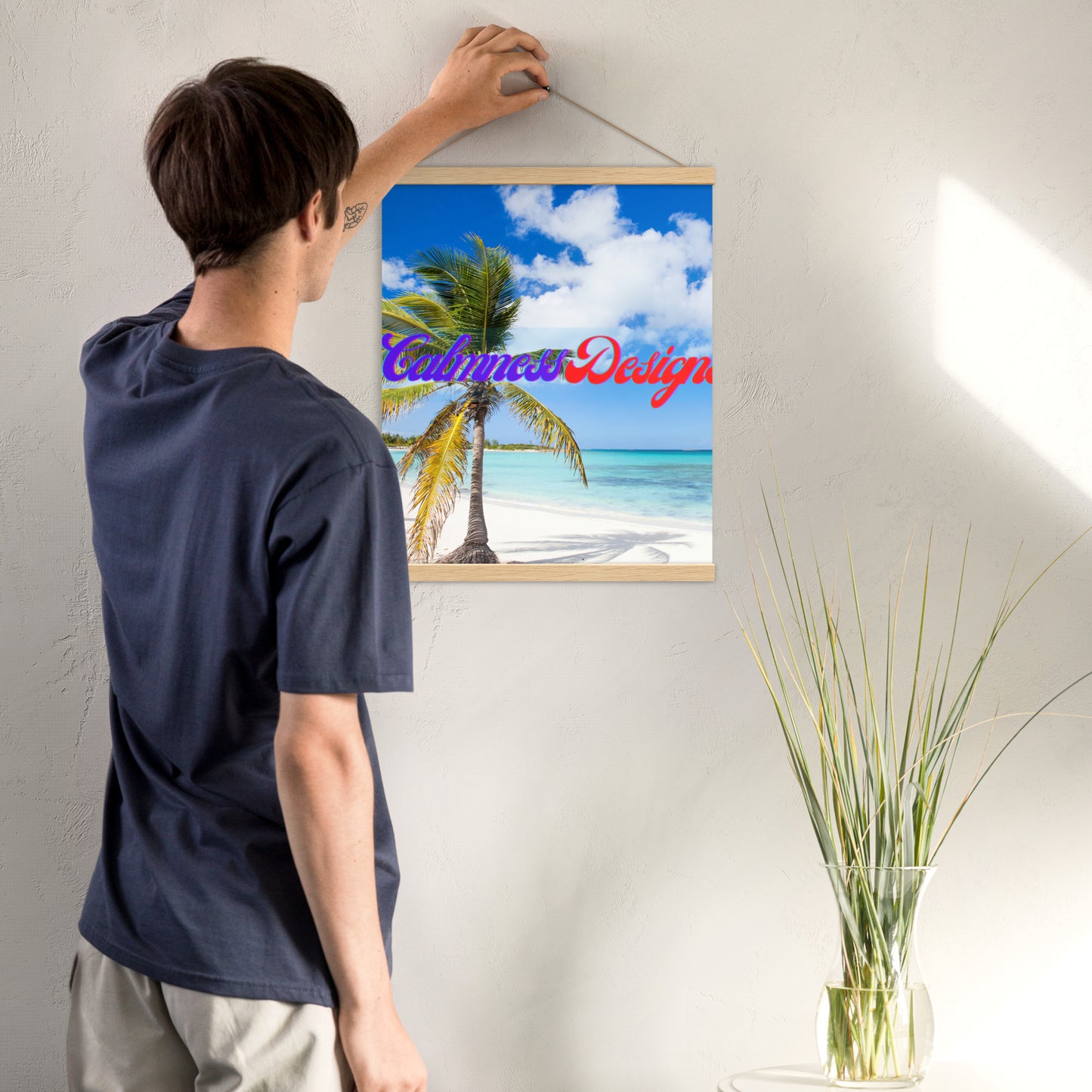 Beautiful Caribbean Beach, Poster with hangers