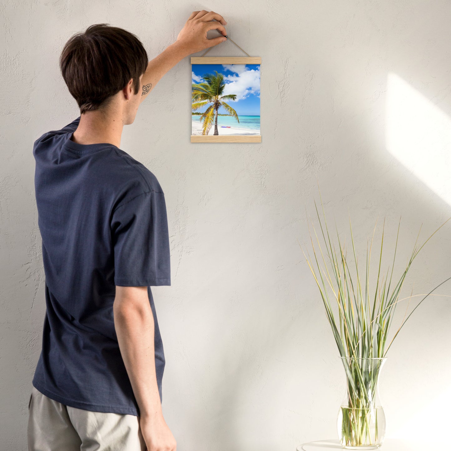 Beautiful Caribbean Beach, Poster with hangers