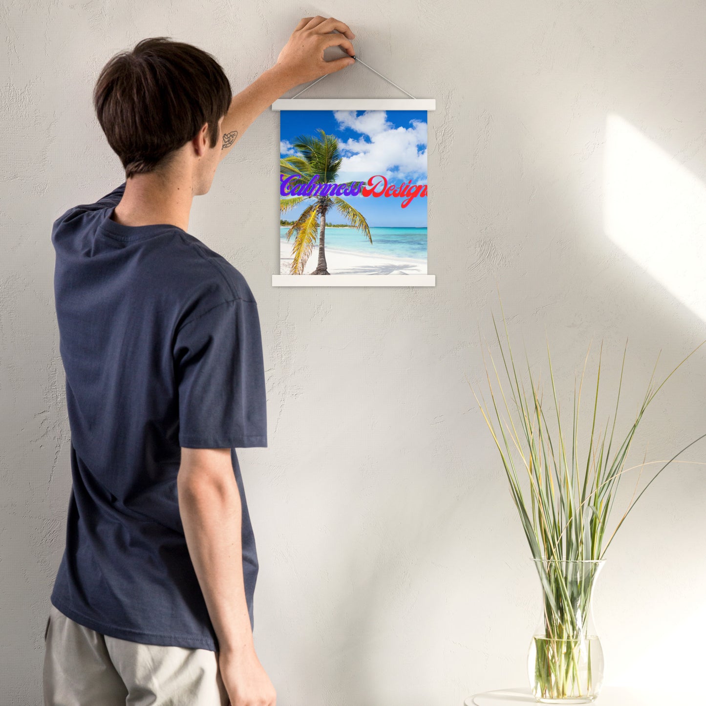Beautiful Caribbean Beach, Poster with hangers
