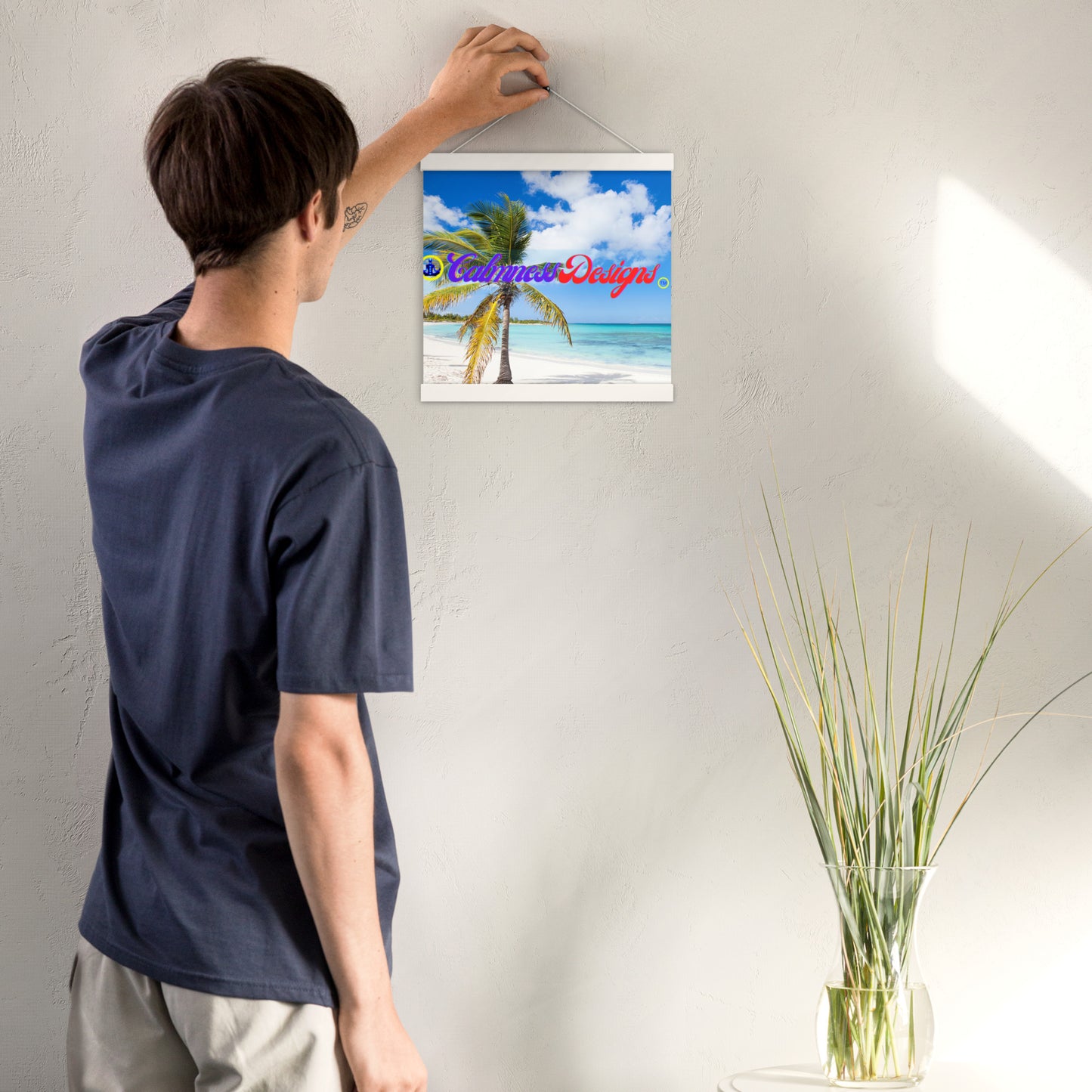 Beautiful Caribbean Beach, Poster with hangers