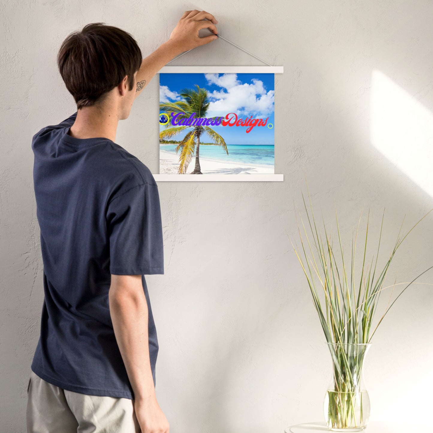 Beautiful Caribbean Beach, Poster with hangers