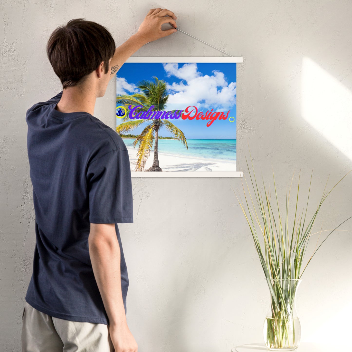 Beautiful Caribbean Beach, Poster with hangers