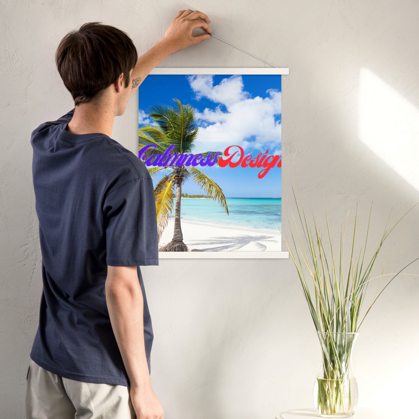 Beautiful Caribbean Beach, Poster with hangers