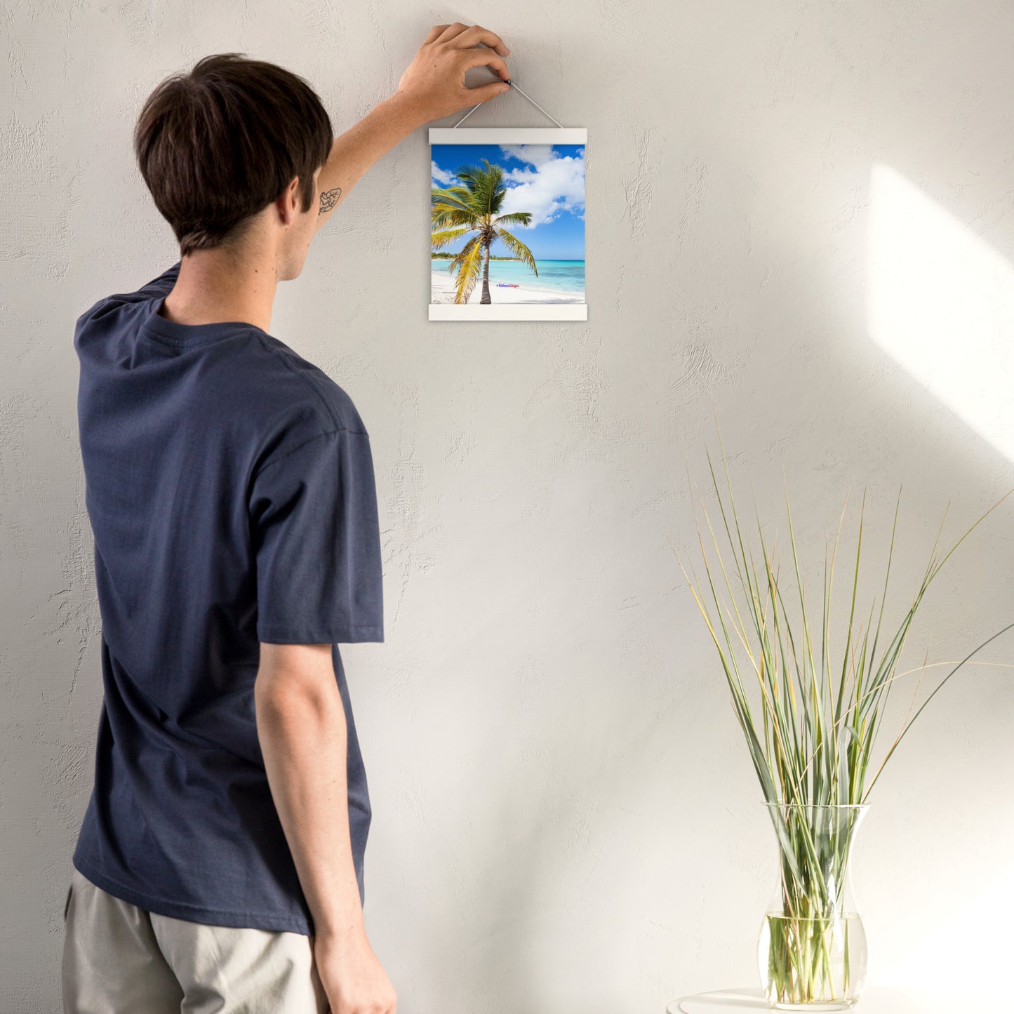 Beautiful Caribbean Beach, Poster with hangers