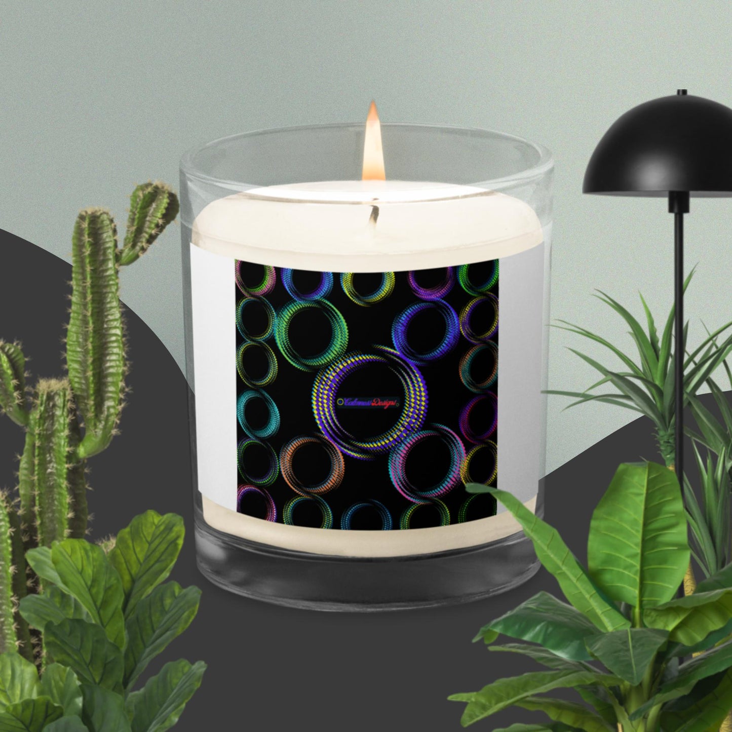 Rings Of The Universe, Glass jar soy wax candle
