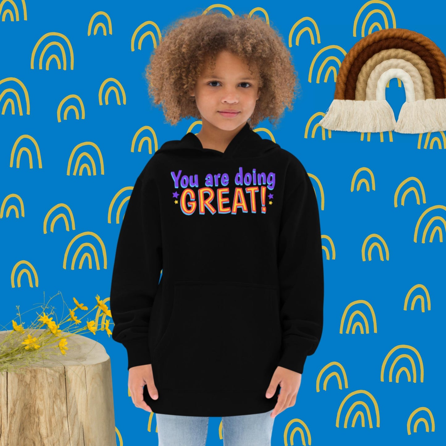 You Are Doing Great! Kids fleece hoodie