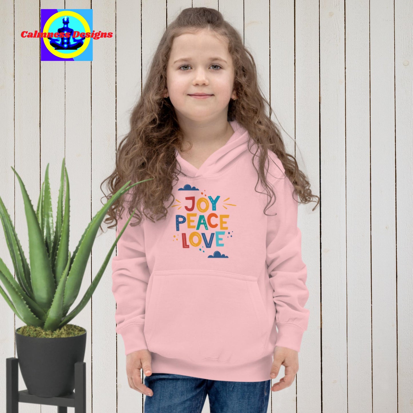 Joy Peace Love, Designer's Styles, Kids Hoodie