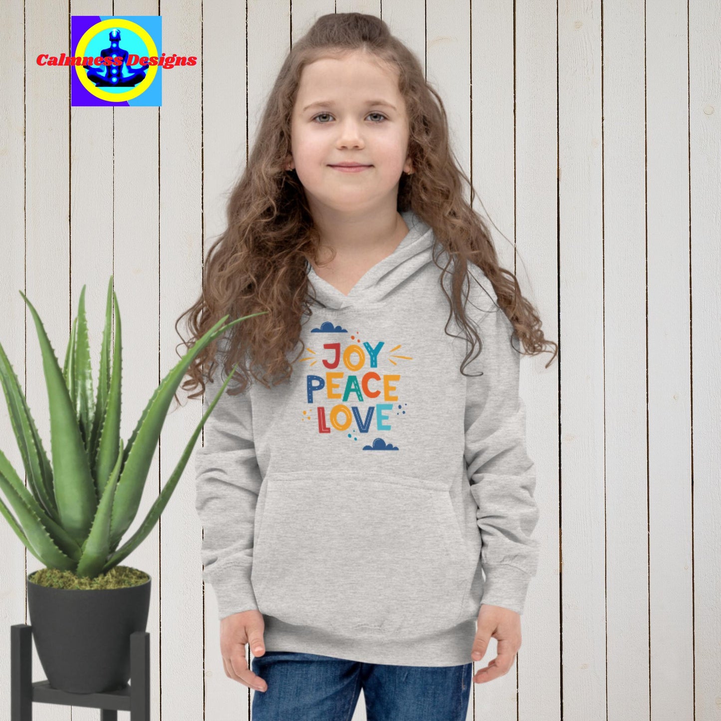 Joy Peace Love, Designer's Styles, Kids Hoodie