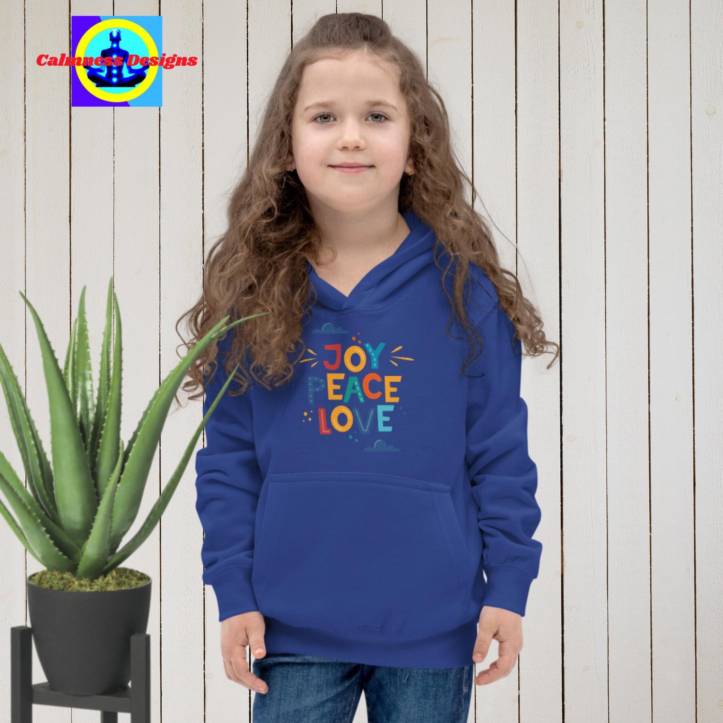 Joy Peace Love, Designer's Styles, Kids Hoodie