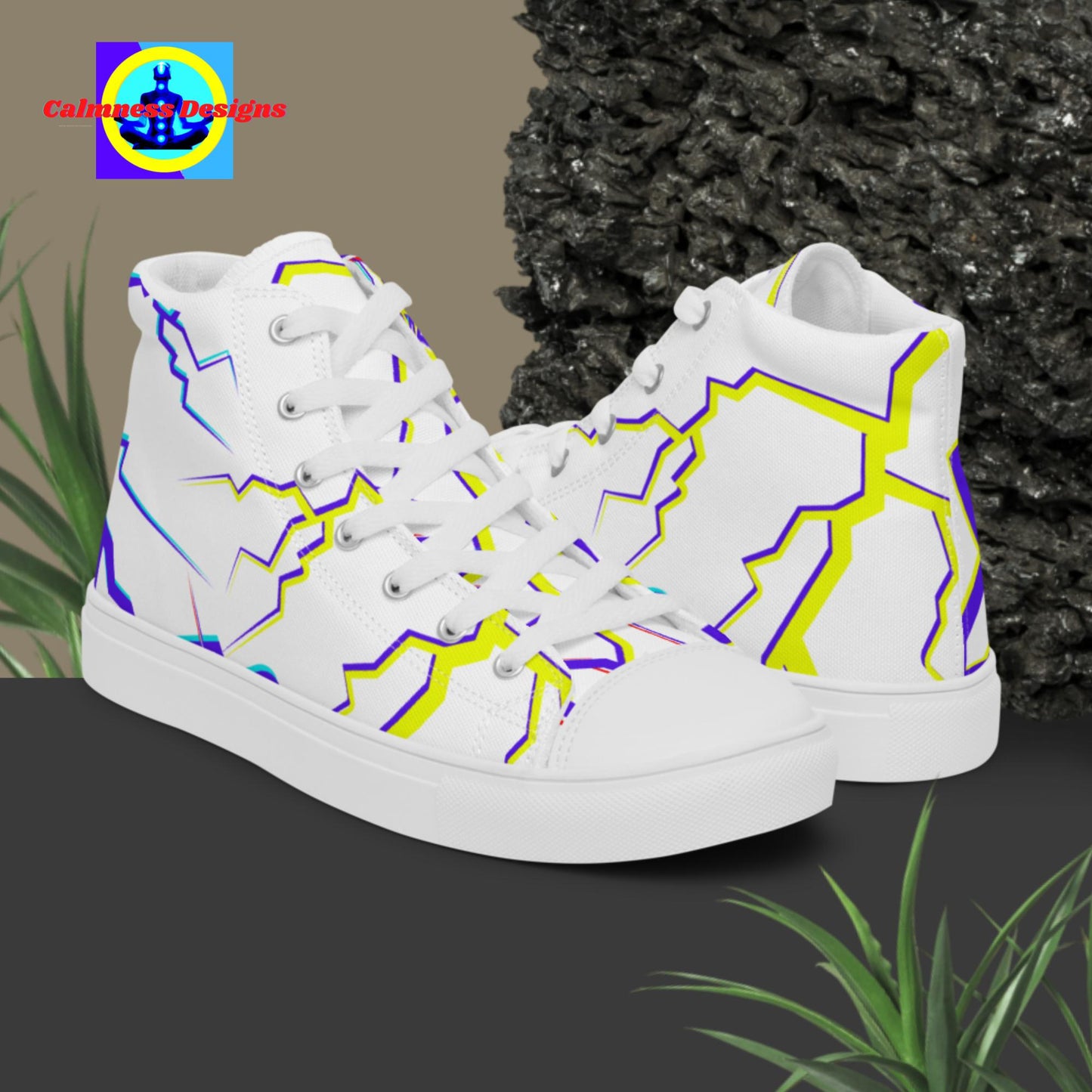 Lighting, Designer's Style, Men’s high top canvas shoes