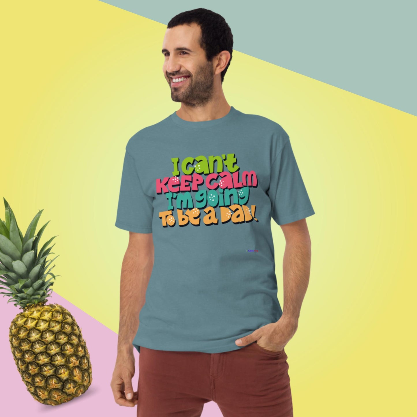 I Can't Keep Calm I'm Going To Be A Dad, Men’s premium heavyweight tee