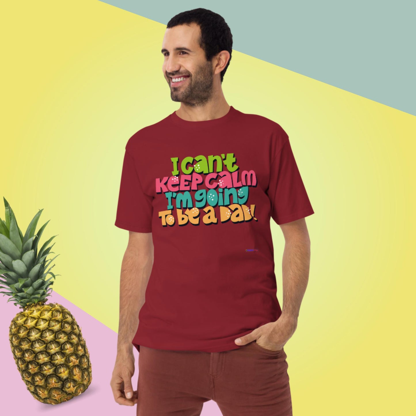 I Can't Keep Calm I'm Going To Be A Dad, Men’s premium heavyweight tee
