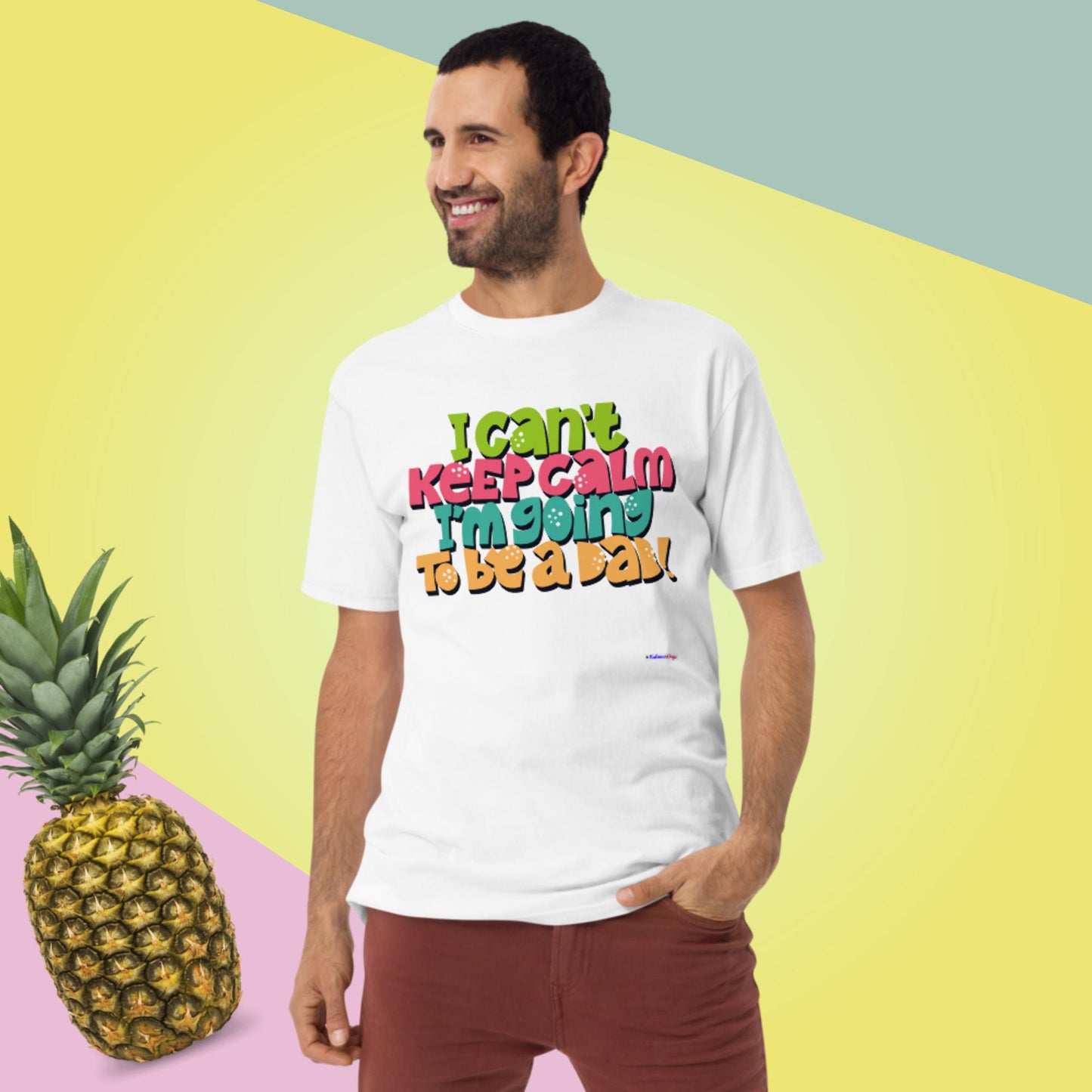 I Can't Keep Calm I'm Going To Be A Dad, Men’s premium heavyweight tee