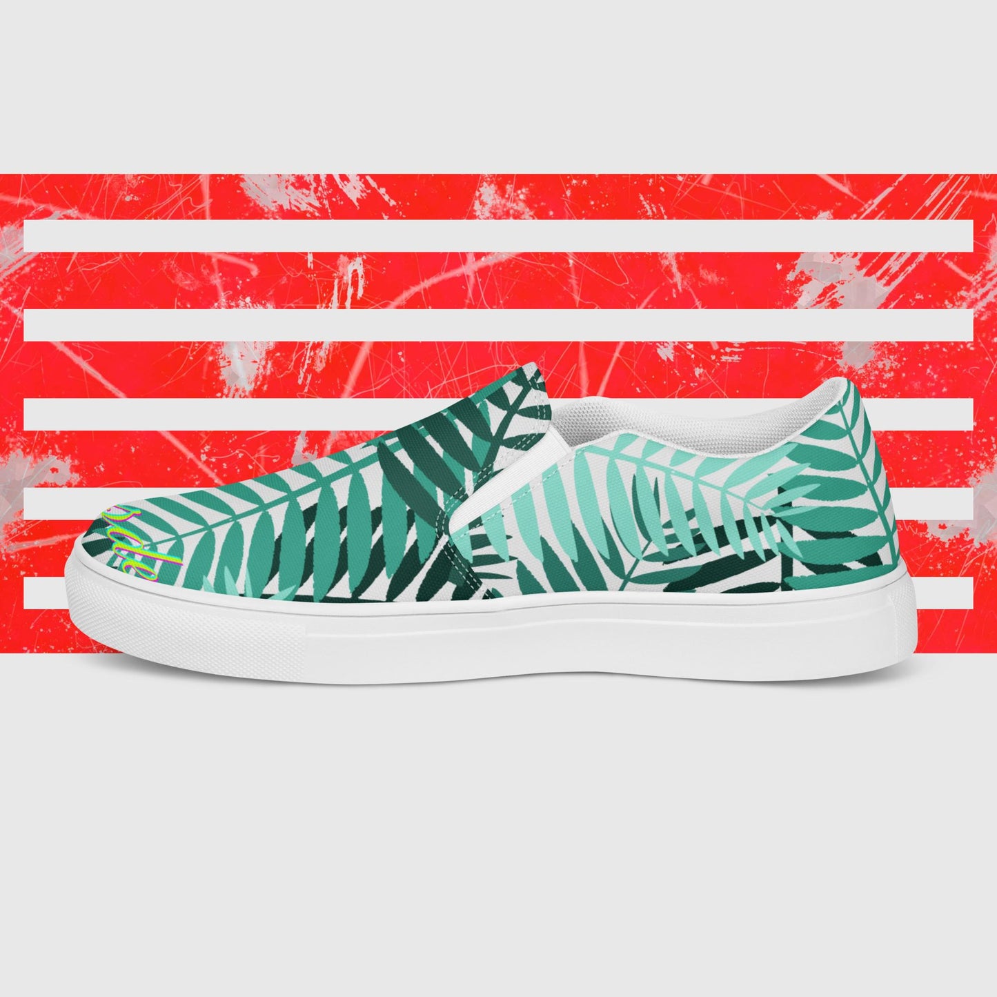 Leaves Seamless Pattern, Men’s slip-on canvas shoes