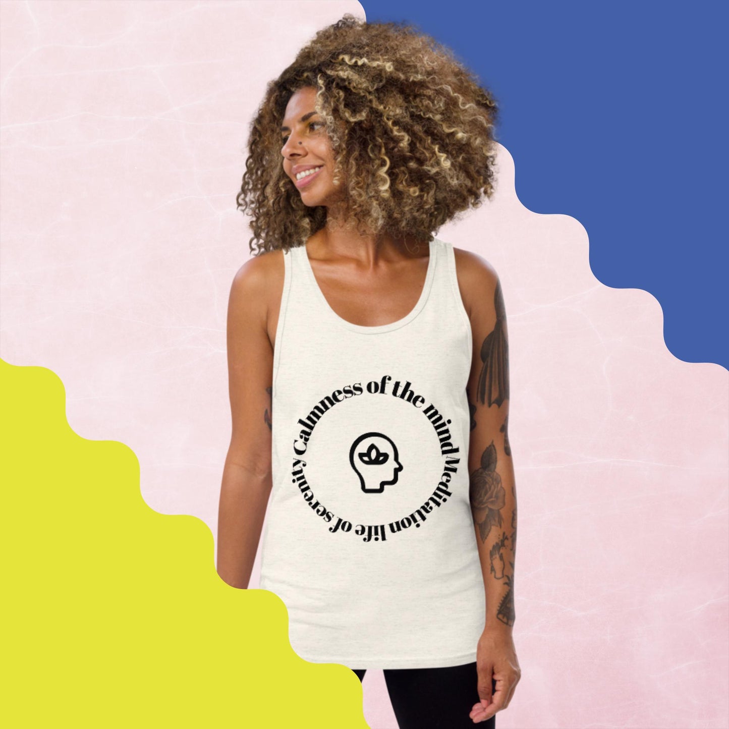 Calmness of the mind, MEDITATION THE LIFE OF SERENITY, , Unisex Tank Top