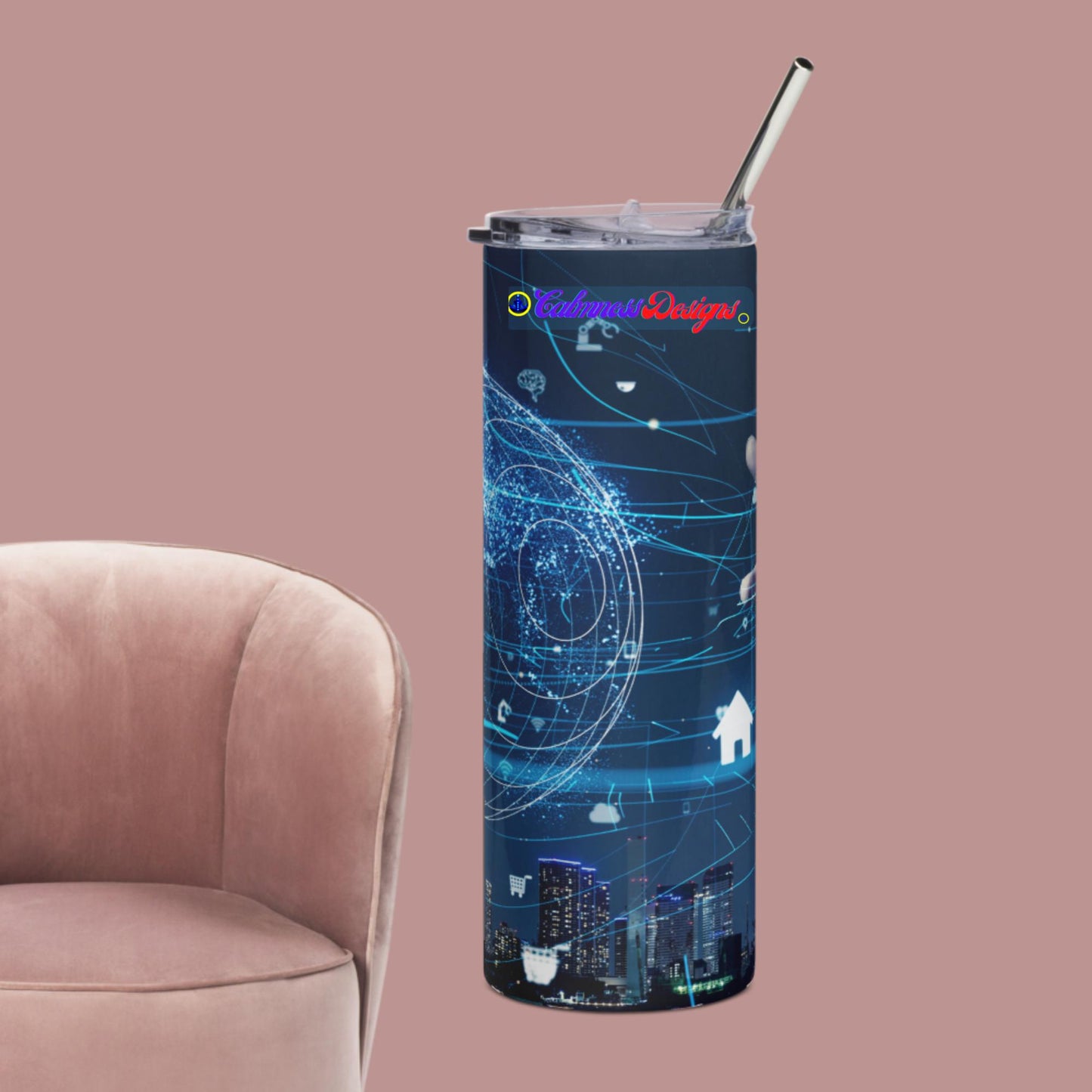 Smart City and Internet of Things(IOT), Stainless steel tumbler