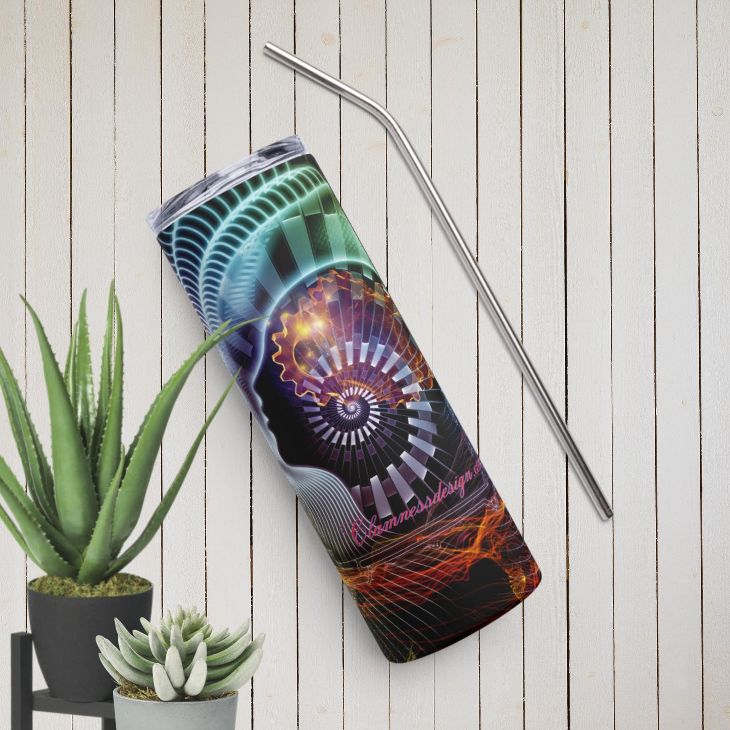 Mind-trails Spirals of the Mind Series, Stainless steel tumbler