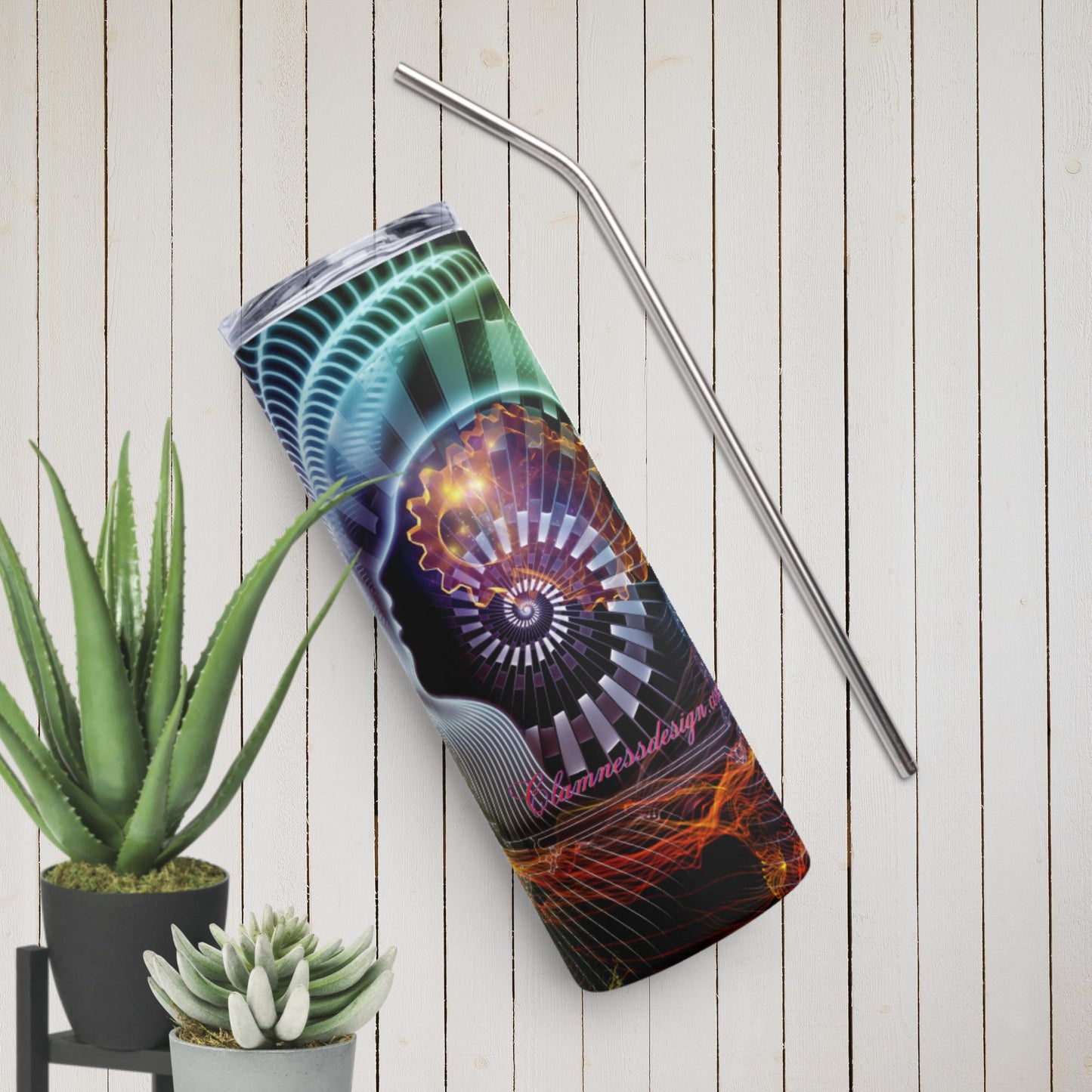 Mind-trails Spirals of the Mind Series, Stainless steel tumbler