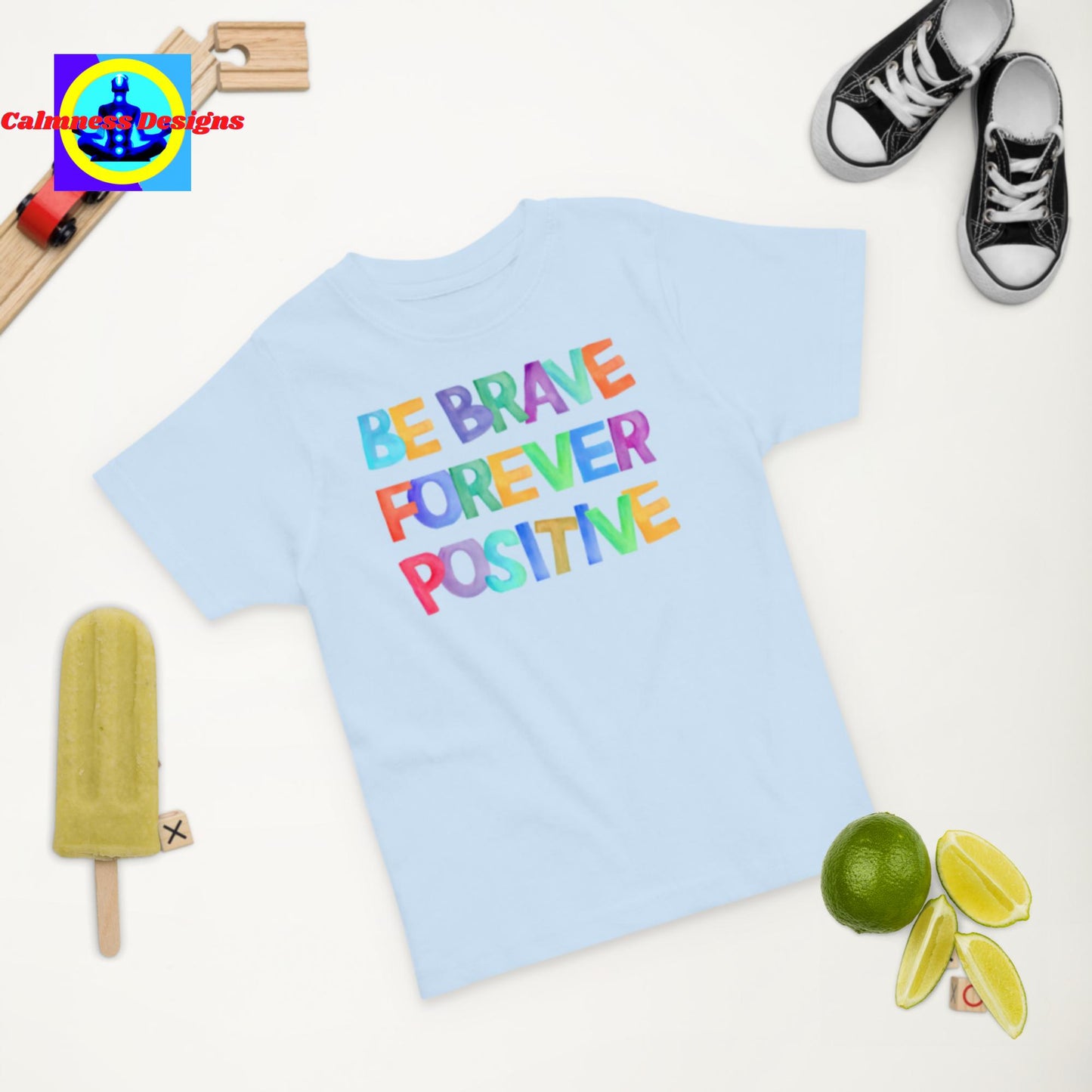 Be Brave Positive Forever, Toddler jersey t-shirt