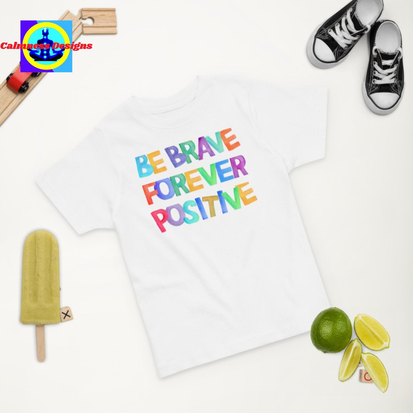 Be Brave Positive Forever, Toddler jersey t-shirt