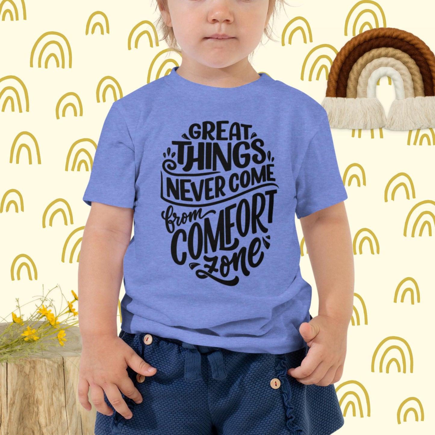 Great Things Never Come From Comfort Zone, Toddler Short Sleeve Tee