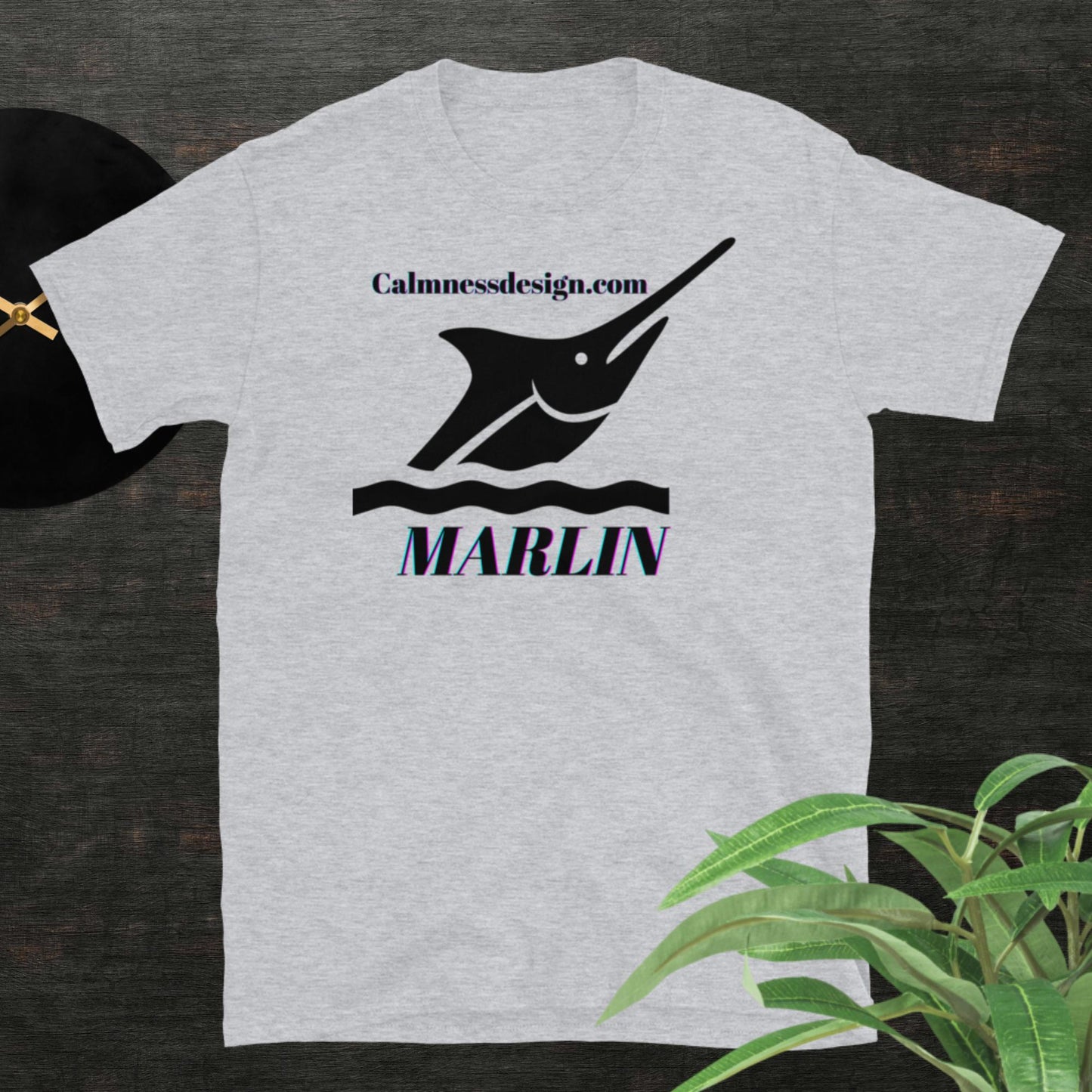 Calmnessdesign.com, Marlin Waves, Short-Sleeve Unisex T-Shirt