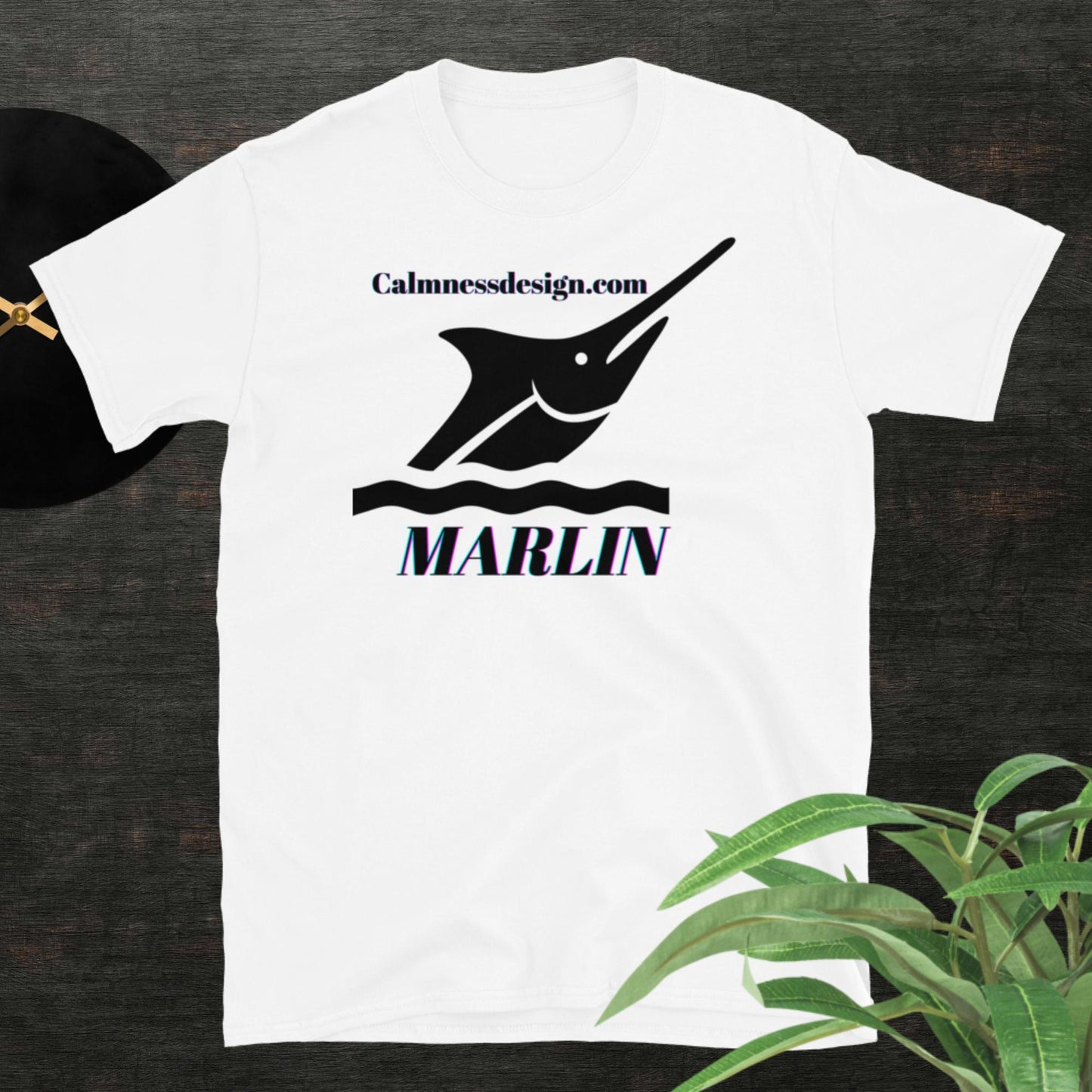 Calmnessdesign.com, Marlin Waves, Short-Sleeve Unisex T-Shirt