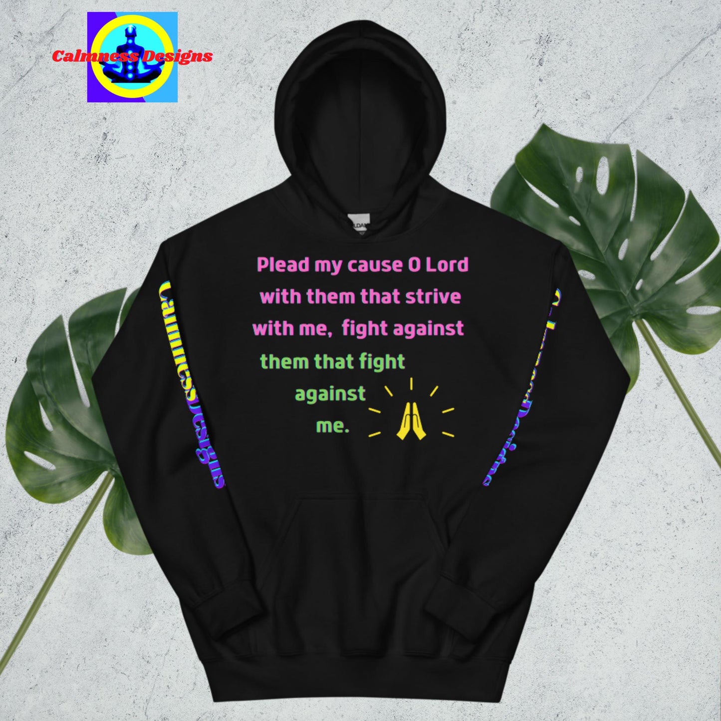 Plead my cause O lord with them that strive with me, fight against them that fight against me, Unisex Hoodie