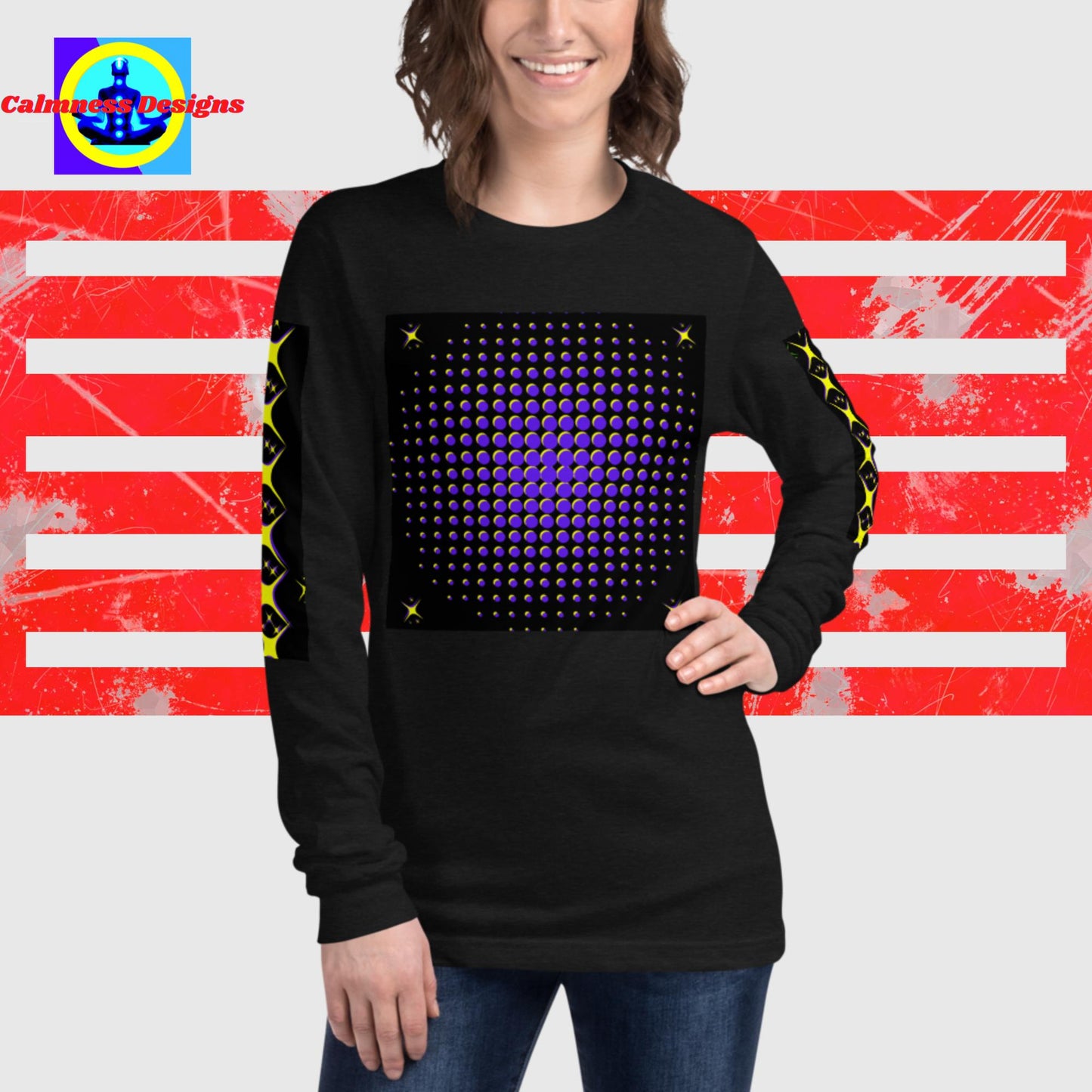 Diamond Stars Designer, Unisex Long Sleeve Tee