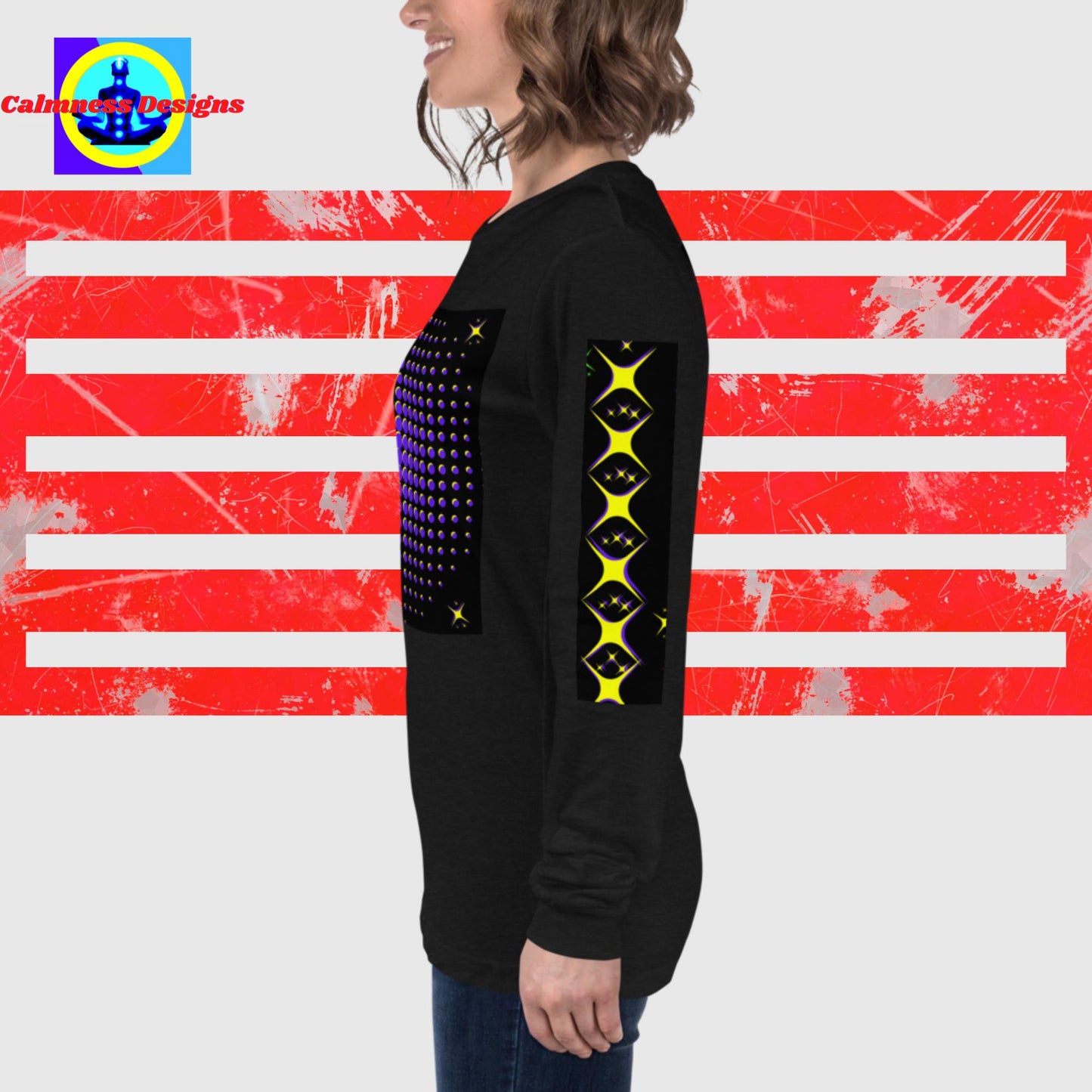 Diamond Stars Designer, Unisex Long Sleeve Tee