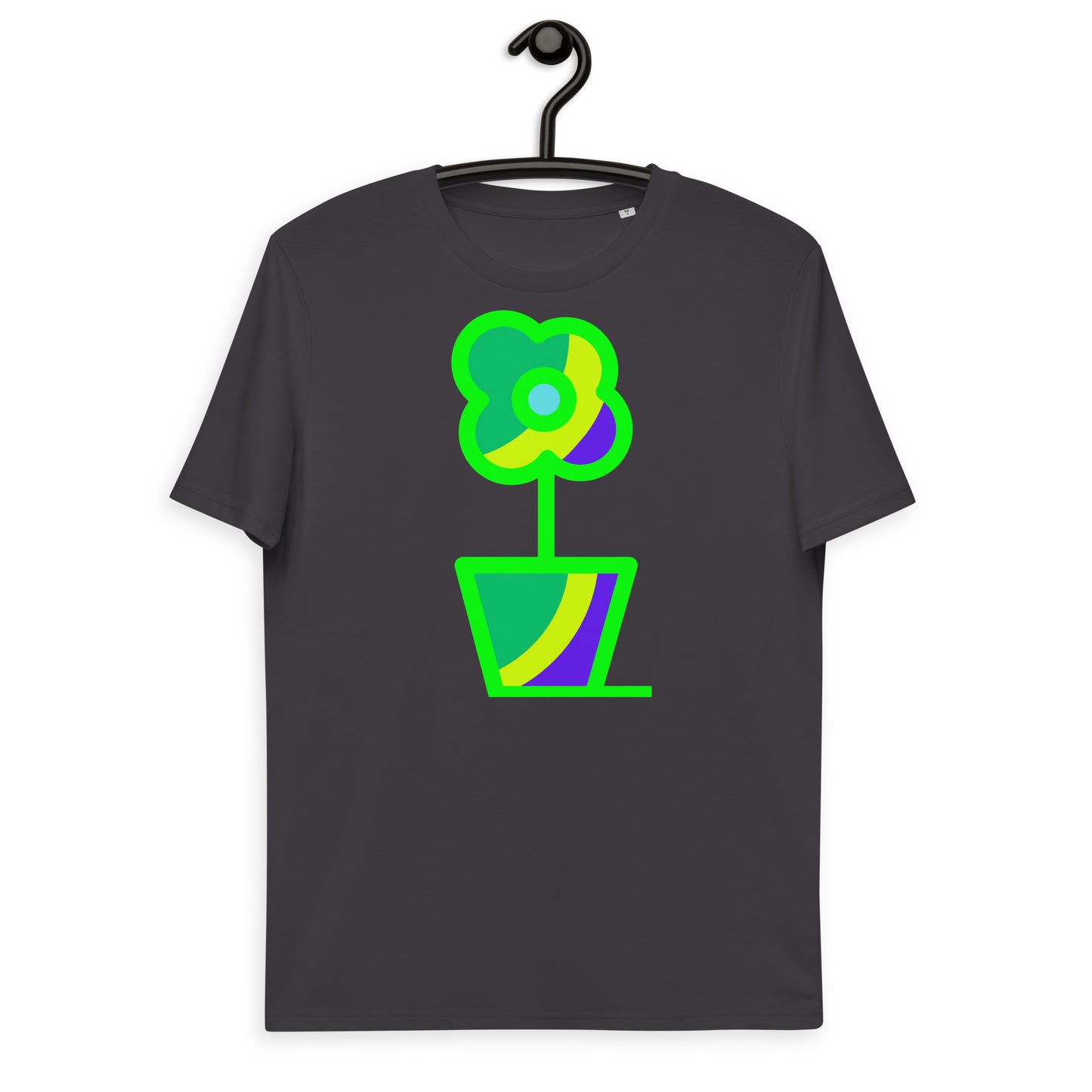 Flower's Nature in Pot, Unisex organic cotton t-shirt
