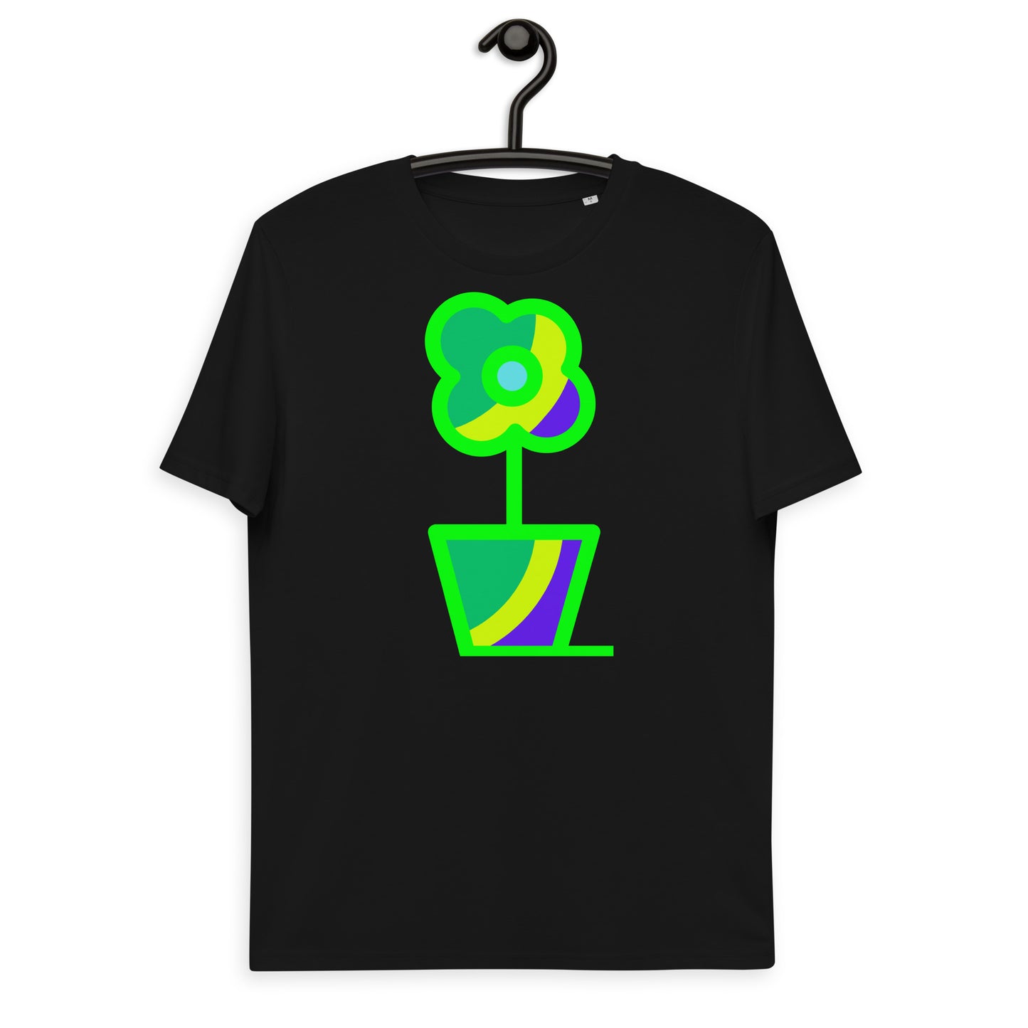 Flower's Nature in Pot, Unisex organic cotton t-shirt