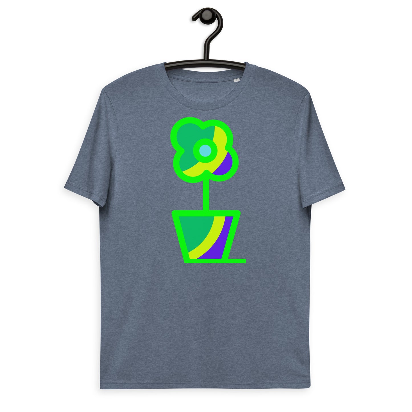 Flower's Nature in Pot, Unisex organic cotton t-shirt