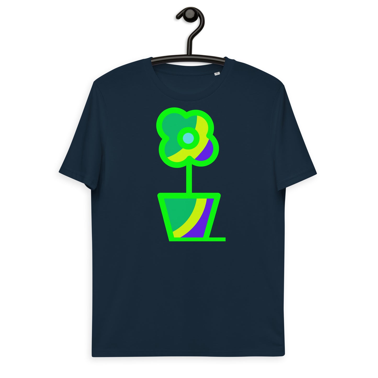 Flower's Nature in Pot, Unisex organic cotton t-shirt
