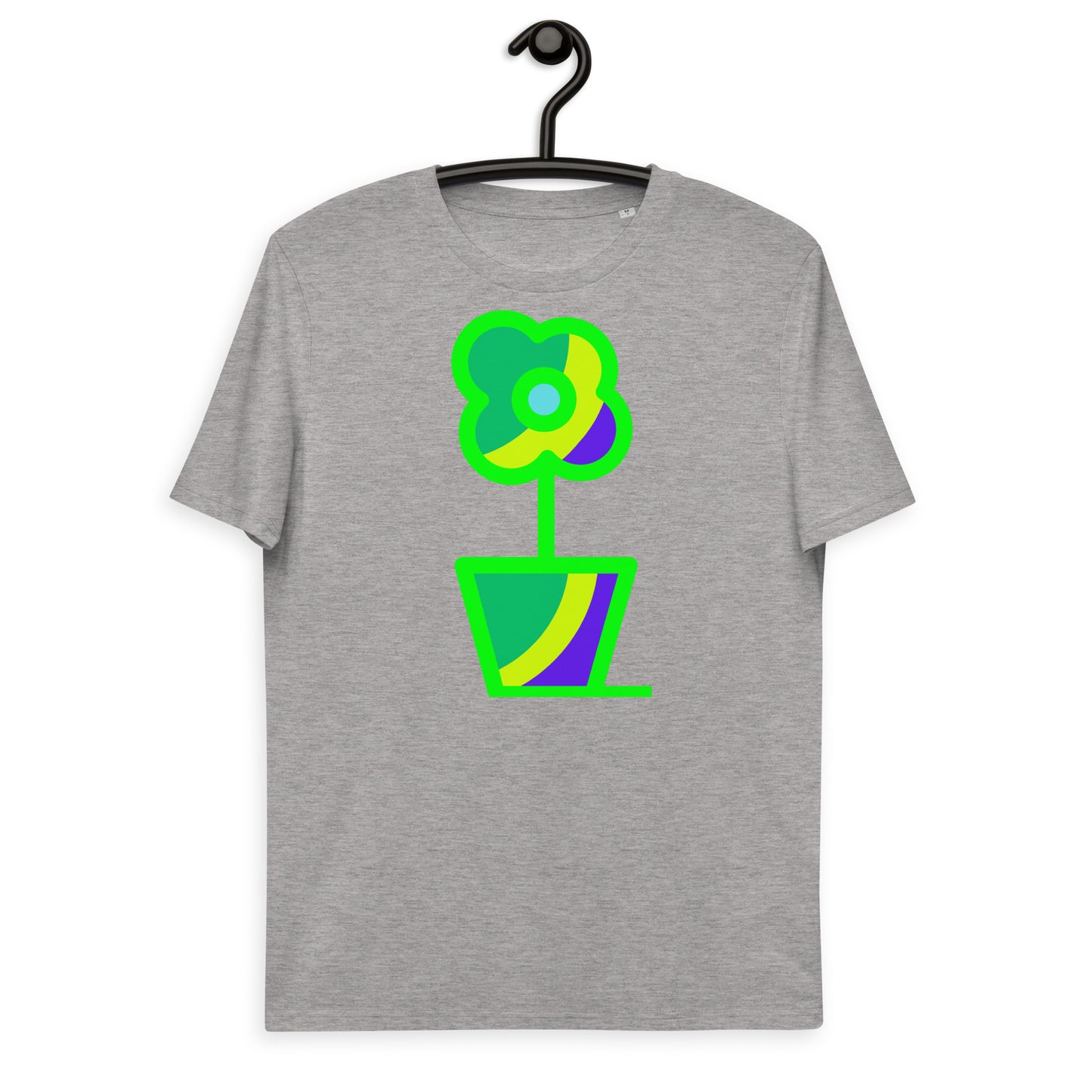 Flower's Nature in Pot, Unisex organic cotton t-shirt